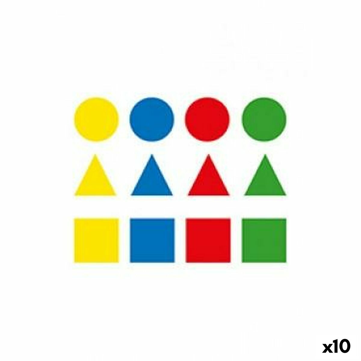 Autocollants Apli Gomets Multicouleur Géométrique 12 Volets (10 Unités)