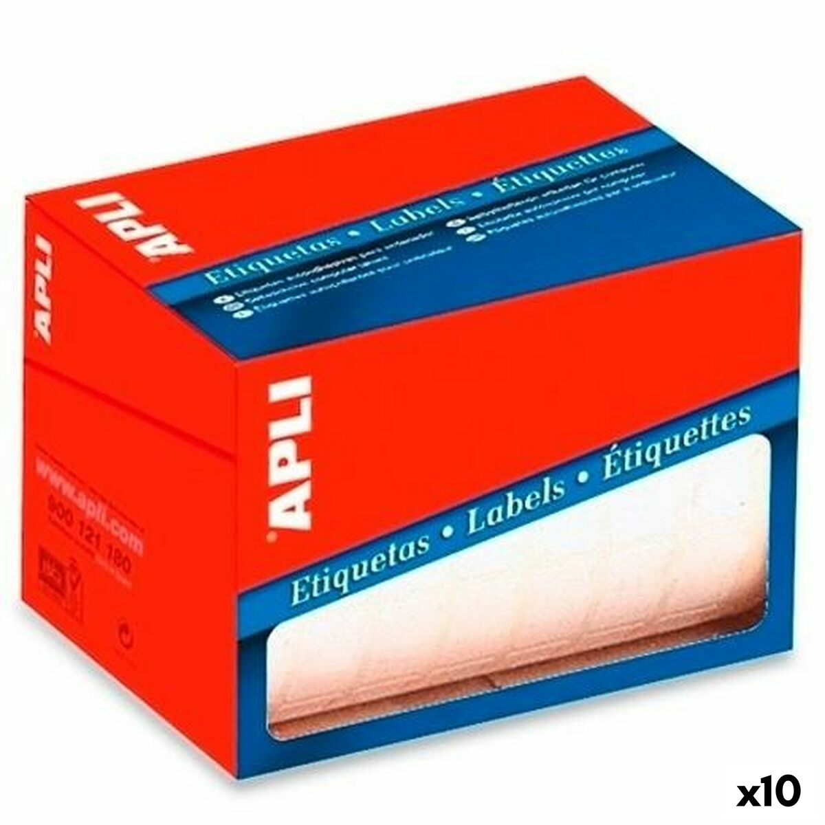 Étiquettes adhésives Apli Blanc 34 x 53 mm (10 Unités)