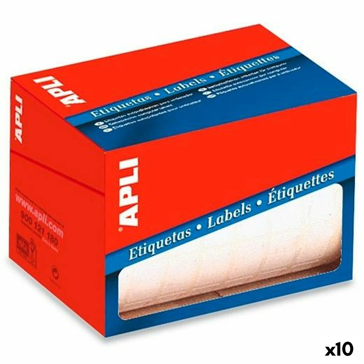 Étiquettes adhésives Apli Blanc 53 x 100 mm (10 Unités)