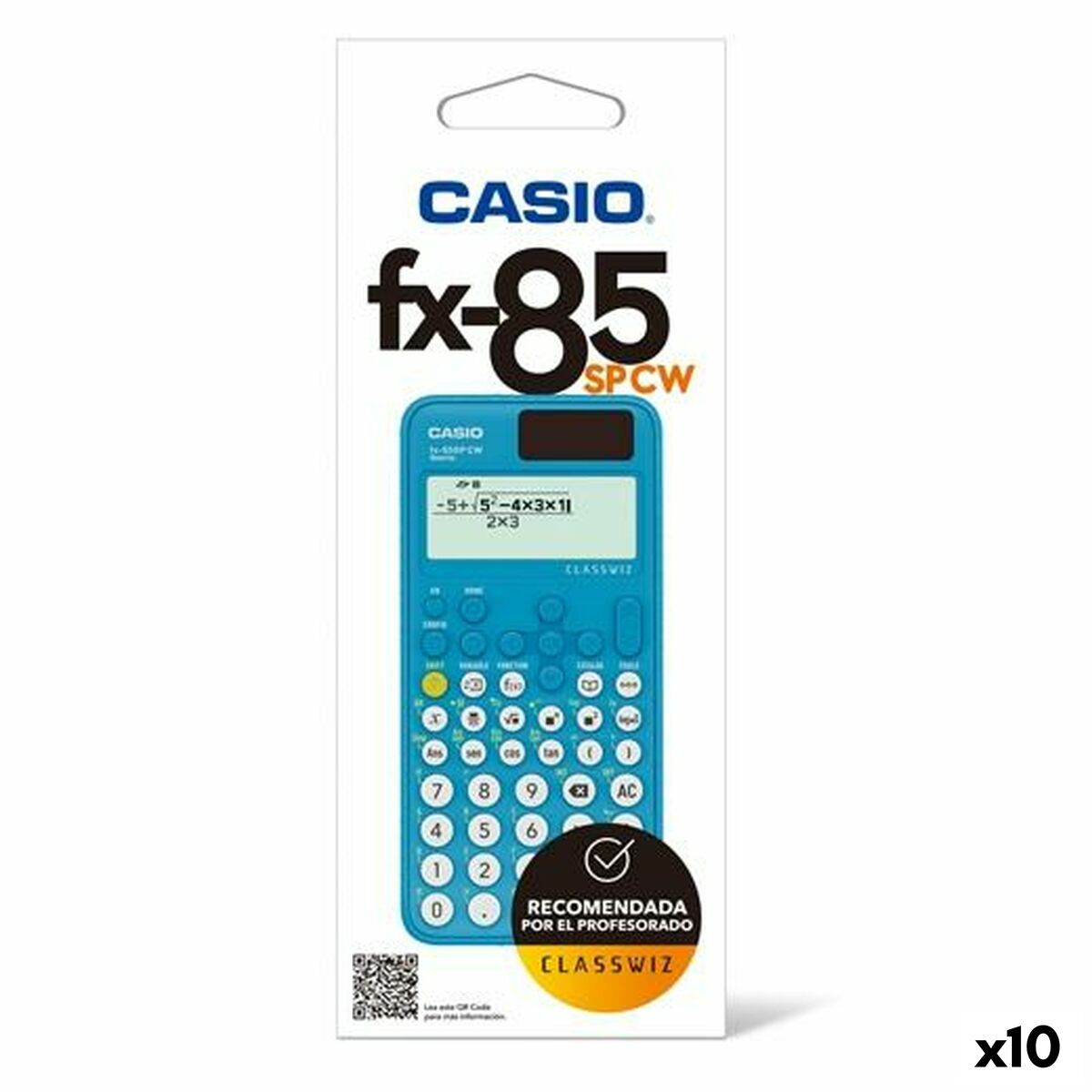 Calculatrice scientifique Casio FX-85SPCW Bleu (10 Unités)
