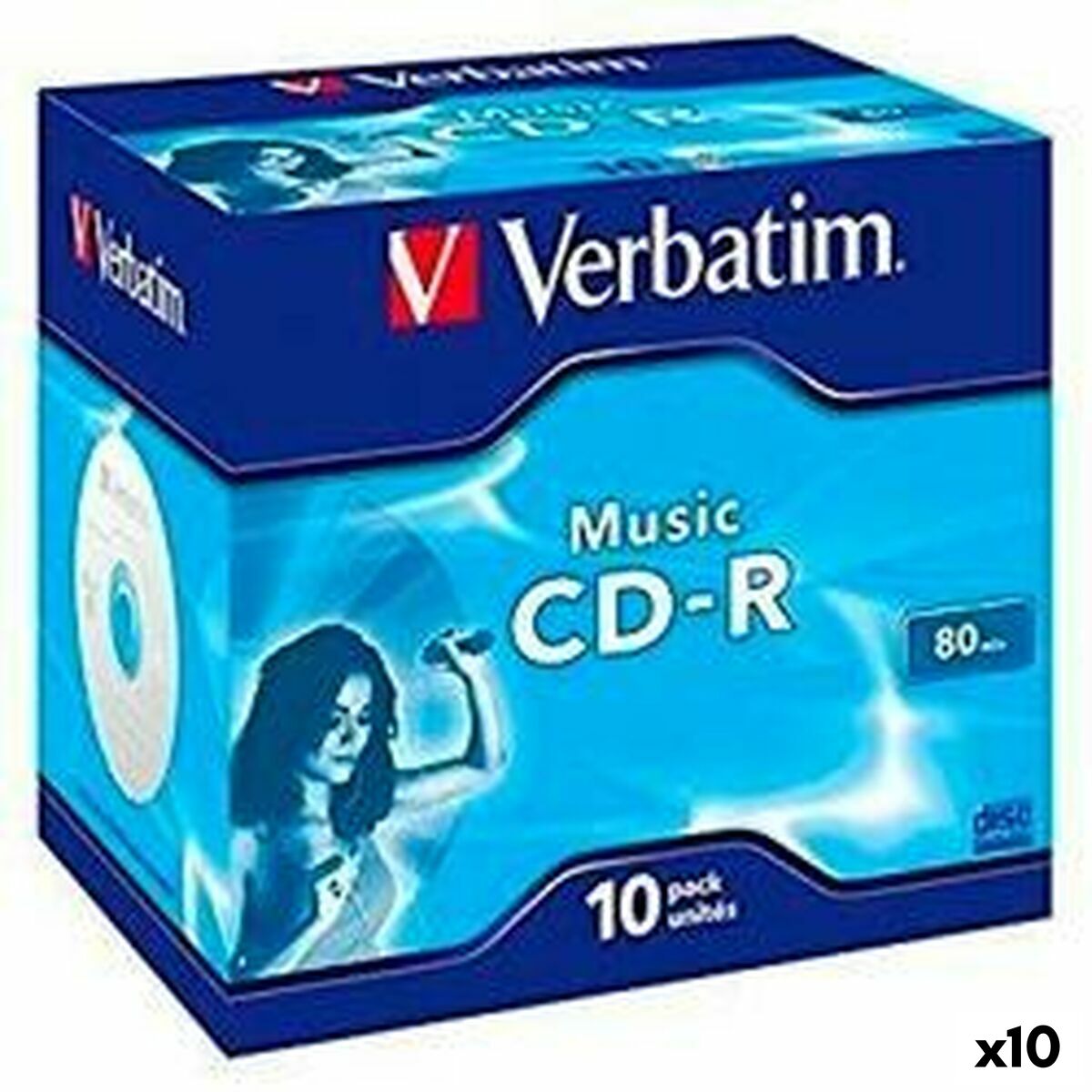 CD-R Verbatim MUSIC 80' 16x 10 Pièces (10 Unités)