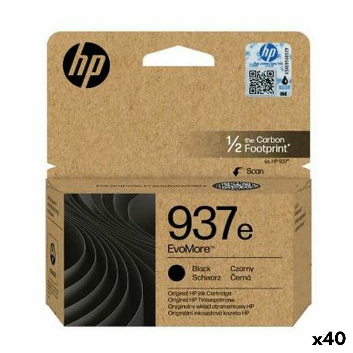 Cartouche d'encre originale HP 937E (ALTA CAPACIDAD XL) Noir (40 Unités)