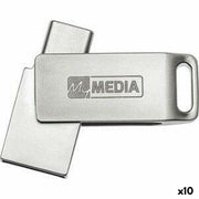 Clé USB MyMedia HIGH SPEED DUAL Argenté 128 GB (10 Unités)