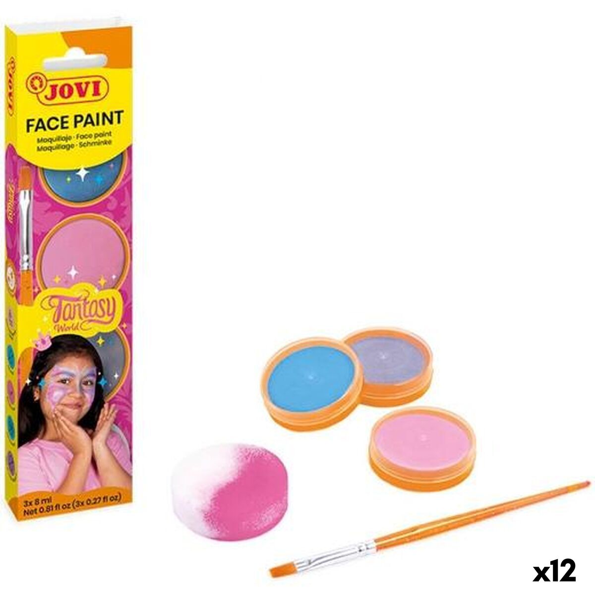 Kit de maquillage pour enfant Jovi Fantasy Multicouleur (12 Unités)