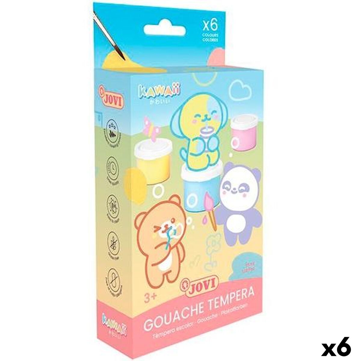 Set de peinture à la gouache Jovi KAWAII 35 ml 6 Pièces (6 Unités)