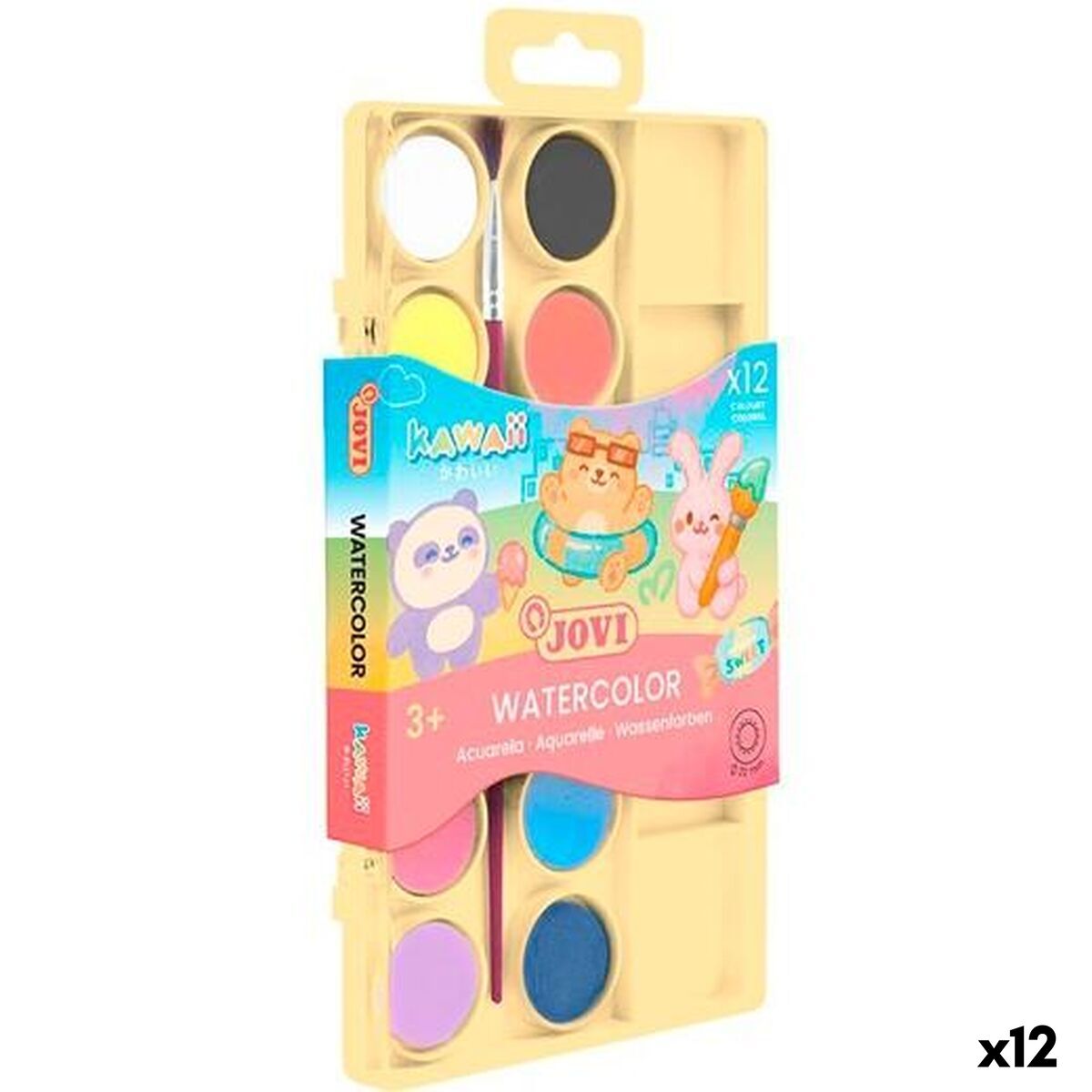 Gouache Jovi Multicouleur (12 Unités)