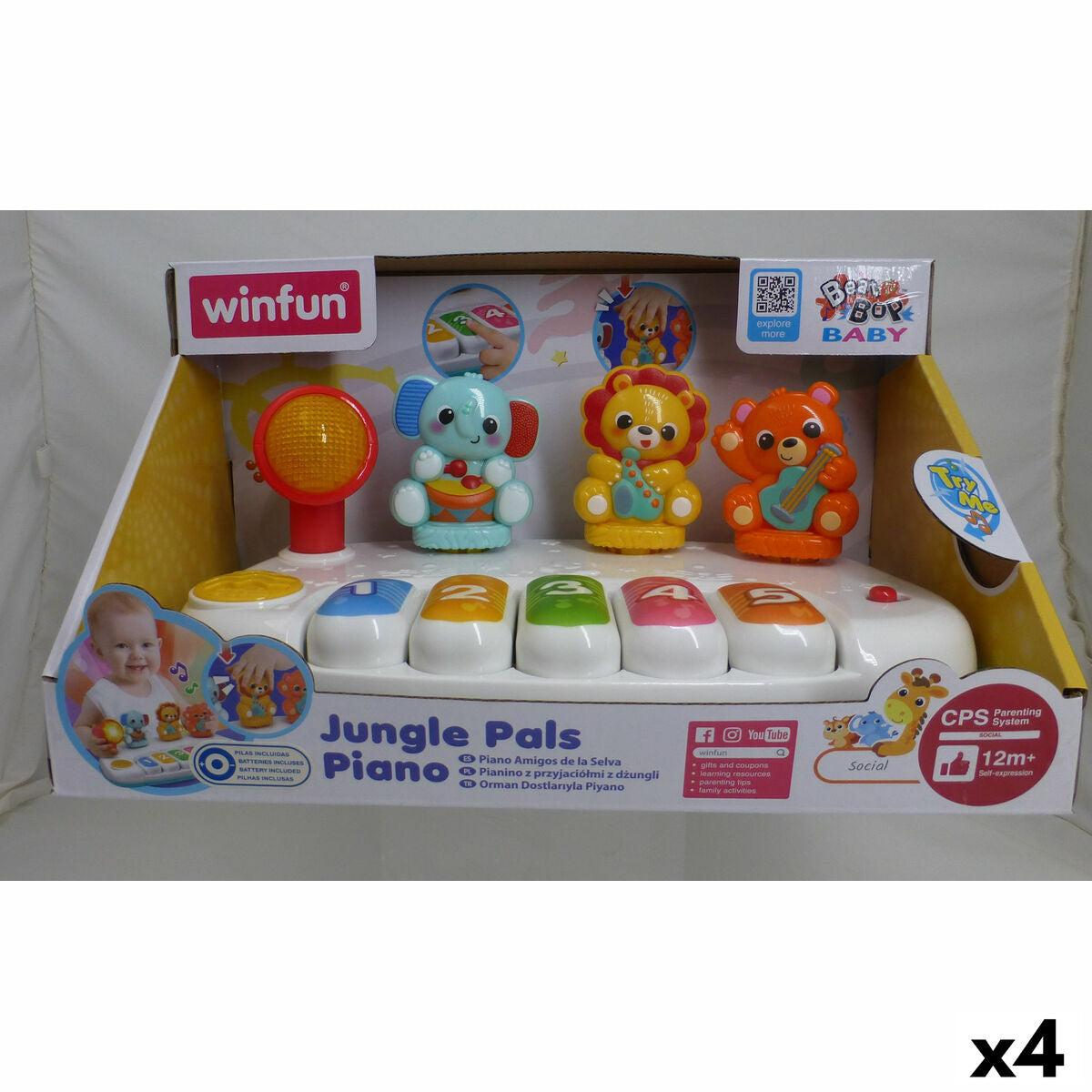 Piano jouet Winfun 26 x 11 x 15 cm (4 Unités)