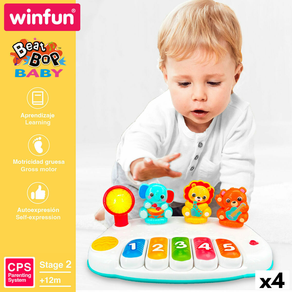 Piano jouet Winfun 26 x 11 x 15 cm (4 Unités)