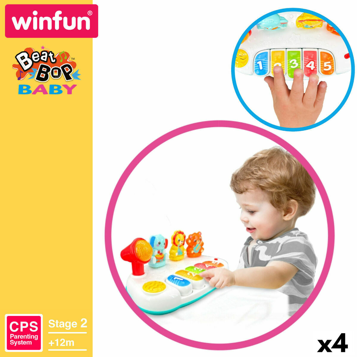 Piano jouet Winfun 26 x 11 x 15 cm (4 Unités)