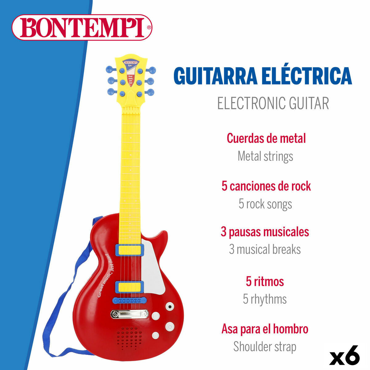 Guitare pour Enfant Bontempi 20 x 56 x 4 cm (6 Unités)