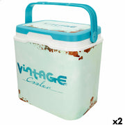 Glacière Rigide Portable Aktive 24 L 37 x 35 x 27 cm Bleu (2 Unités)