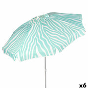 Parasol de plage Aktive Bleu 200 x 195 x 200 cm (6 Unités)