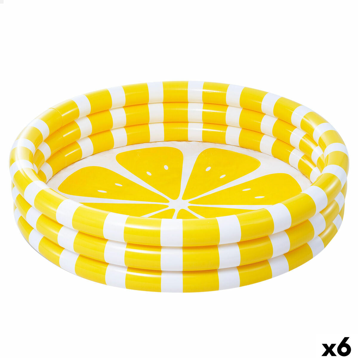 Pataugeoire gonflable pour enfants Intex Citron 147 x 33 x 147 cm Jaune (6 Unités)
