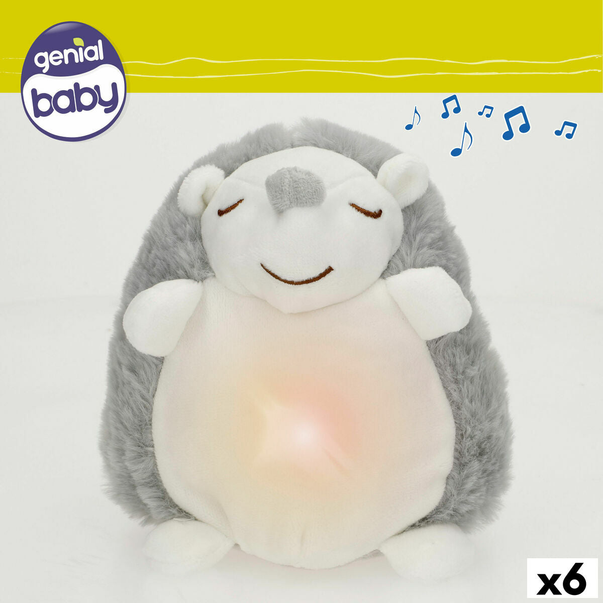 Peluche musicale Colorbaby Plastique 16 x 14 x 14 cm (6 Unités)