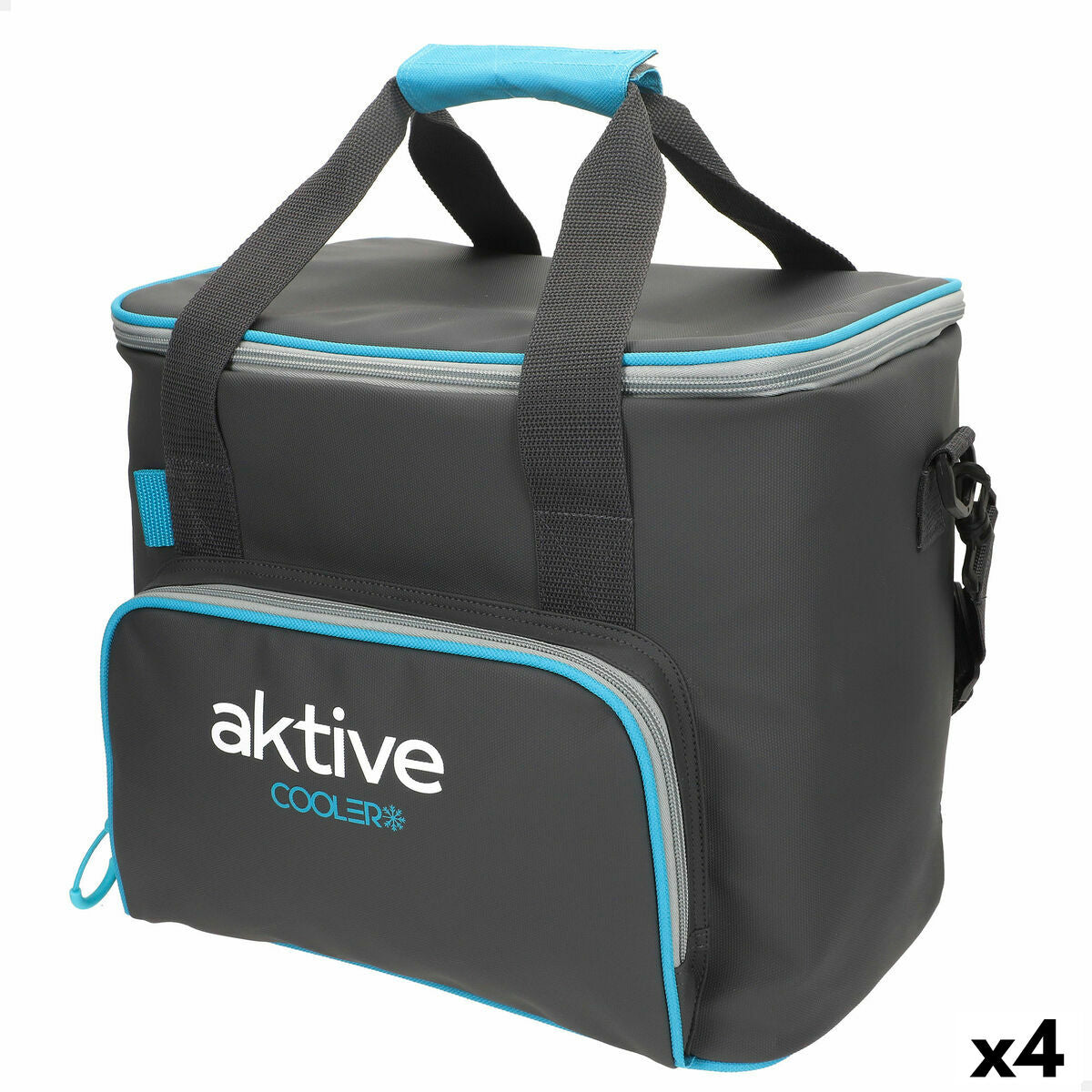 Glacière Aktive 20 L 32 x 28 x 23 cm Noir (4 Unités)