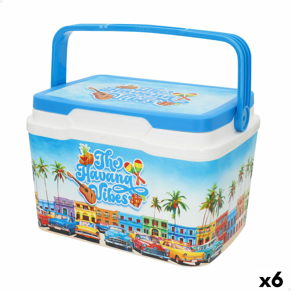 Glacière Rigide Portable Aktive 5 L 28 x 19 x 21 cm Bleu (6 Unités)