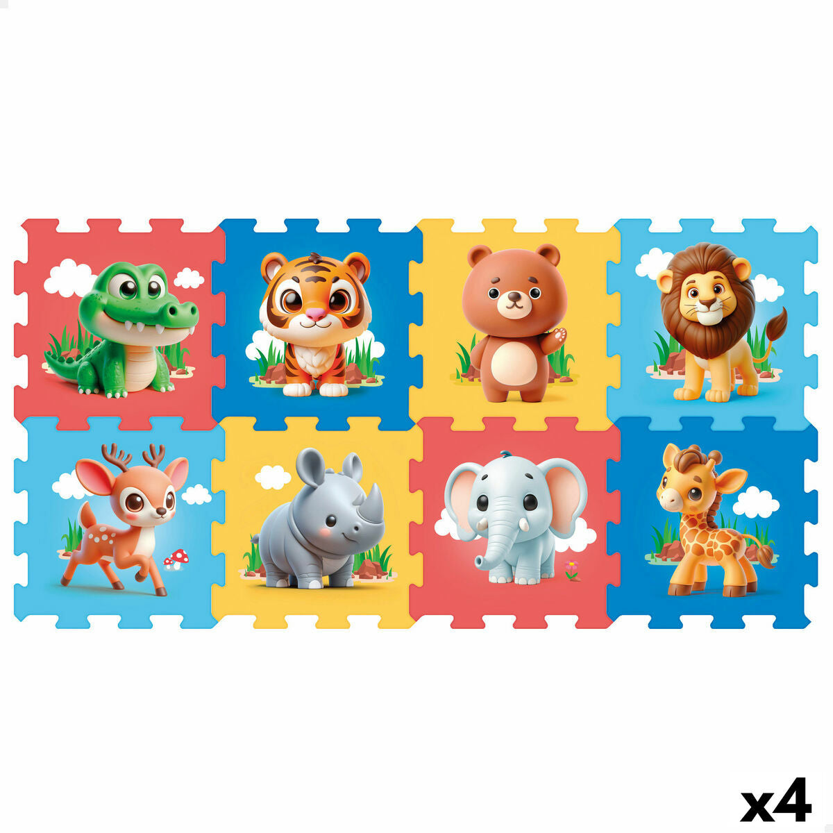 Tapis Puzzle Colorbaby Plastique EVA 114 x 58 cm 8 Pièces (4 Unités)
