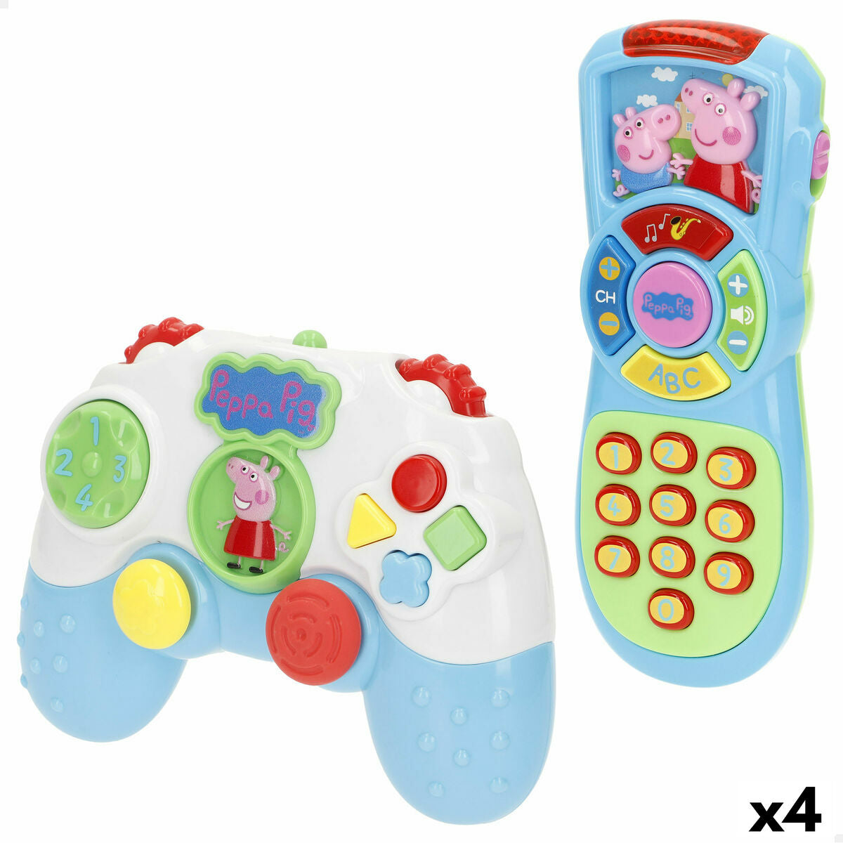 Téléphone d'Apprentissage Peppa Pig 15 x 11 x 5 cm (4 Unités)