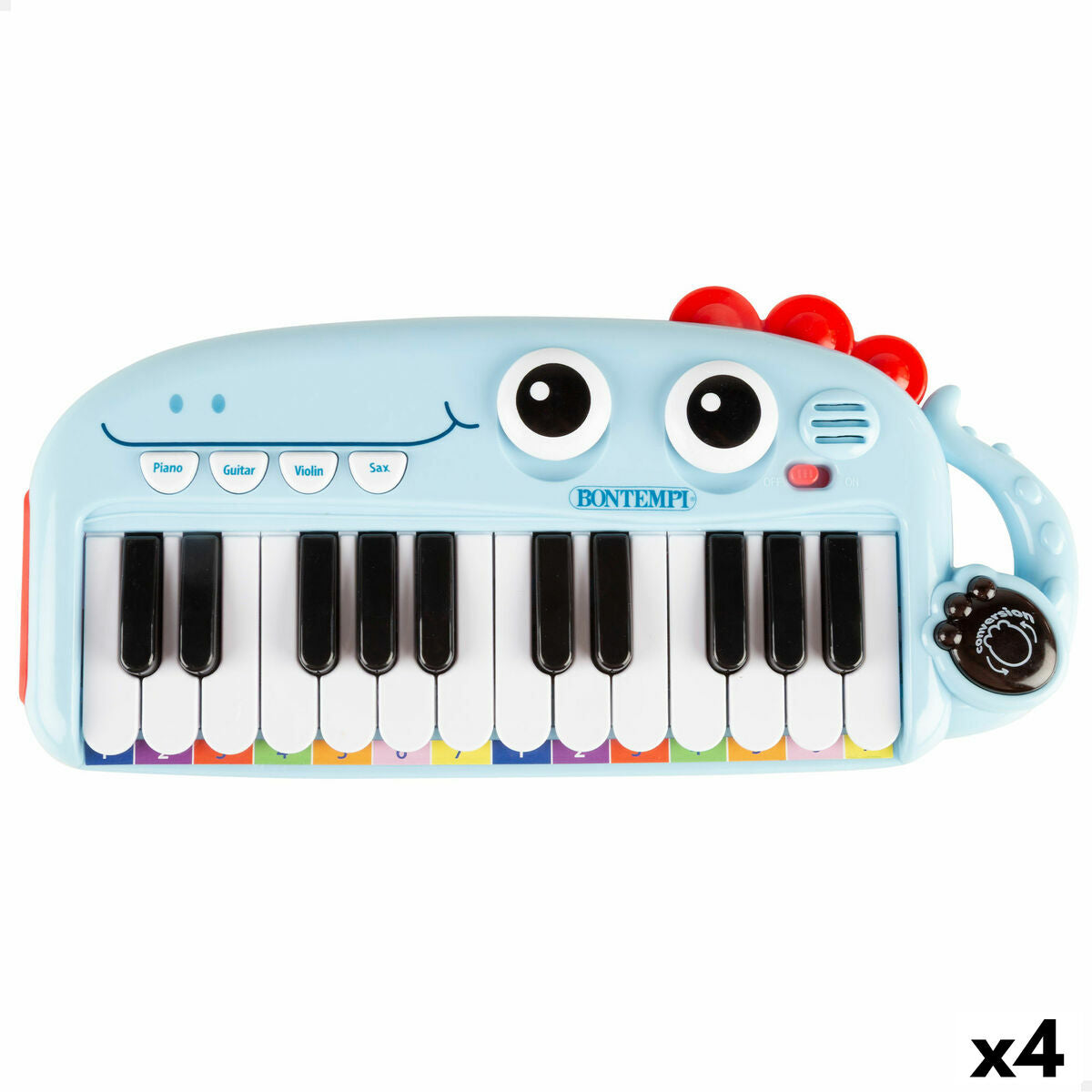 Piano Éducatif Apprentissage Bontempi Dino 30 x 4 x 14 cm (4 Unités)