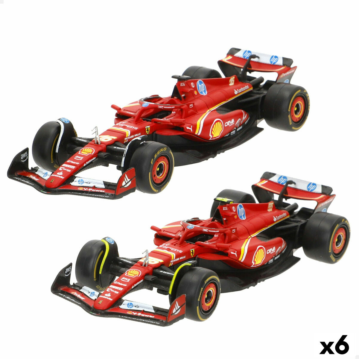 Petite voiture-jouet Ferrari F1 2024 SF24 (6 Unités)