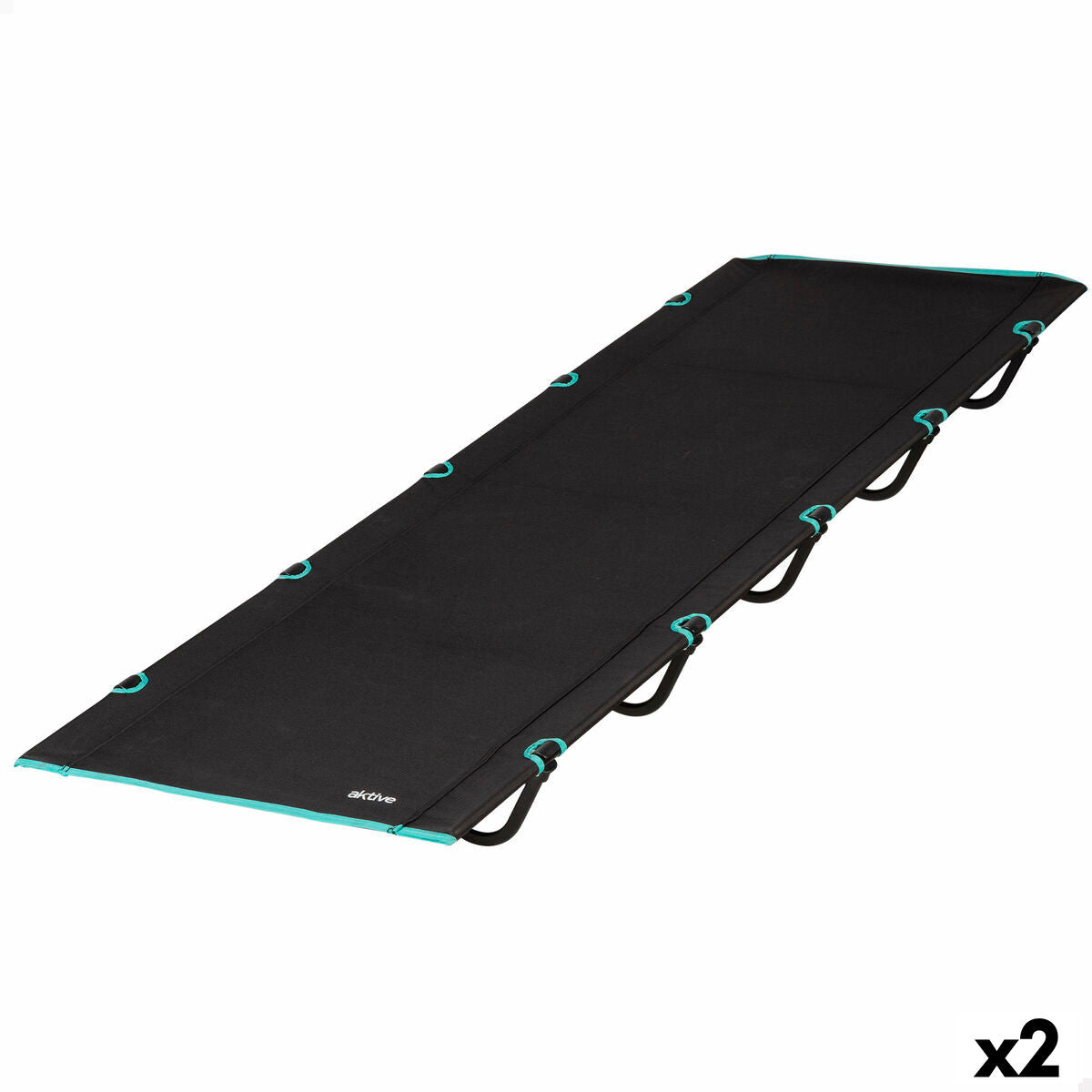 Lit de camping Aktive 193 X 14,5 X 67 CM (2 Unités)