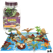 Set Dinosaures Colorbaby 18 x 10 x 6 cm 30 Pièces 4 Unités