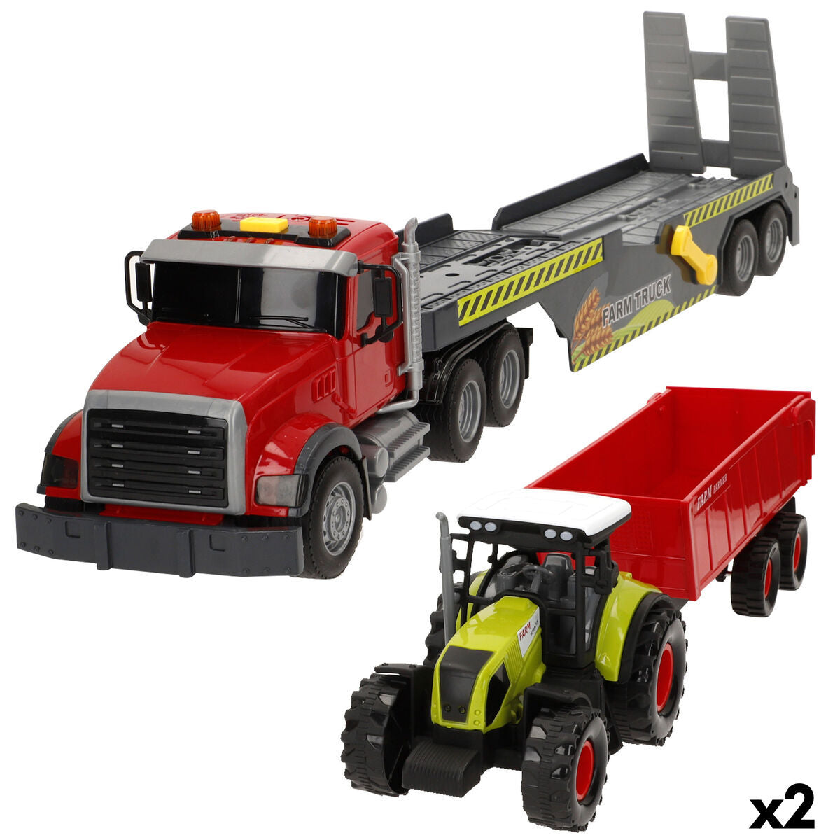 Camion Autotransporteur Speed & Go 53 X 15 X 10 CM (2 Unités)