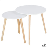 Jeu de 2 tables Max Home Blanc 50 x 50 x 50 cm (2 Unités)