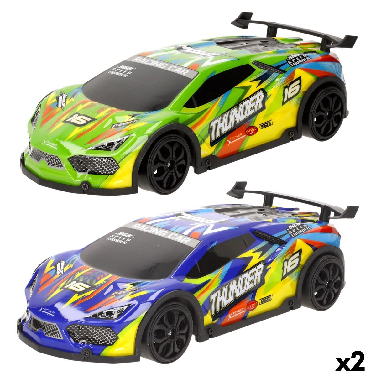 Voiture Télécommandée Speed & Go 24 x 7 x 10 cm (2 Unités)