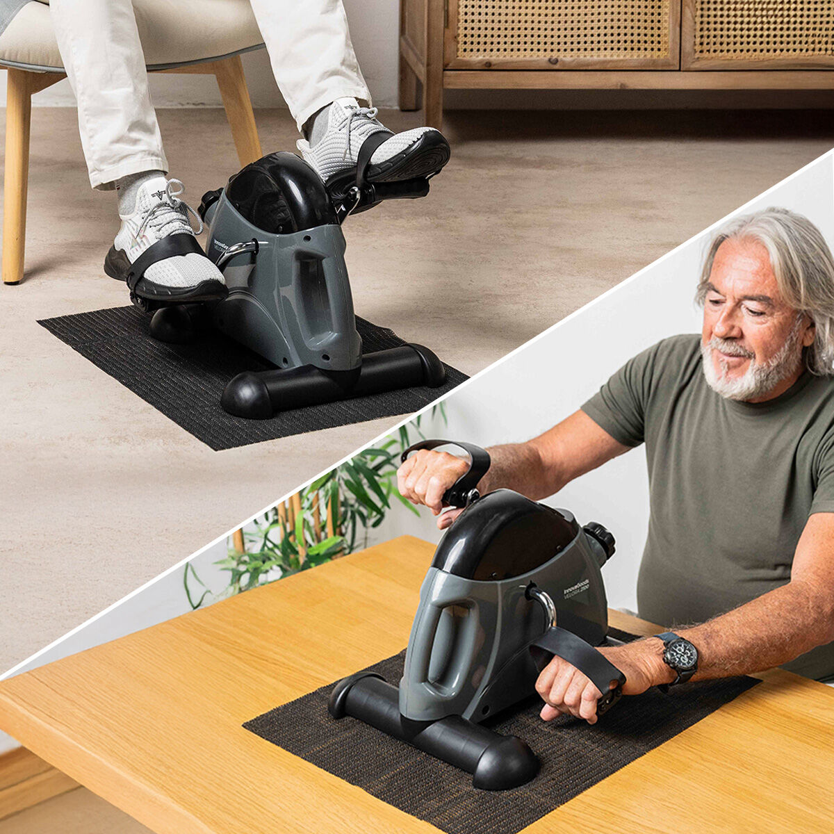 Pédalier statique pour bras et jambes avec tapis Velora 2100 InnovaGoods
